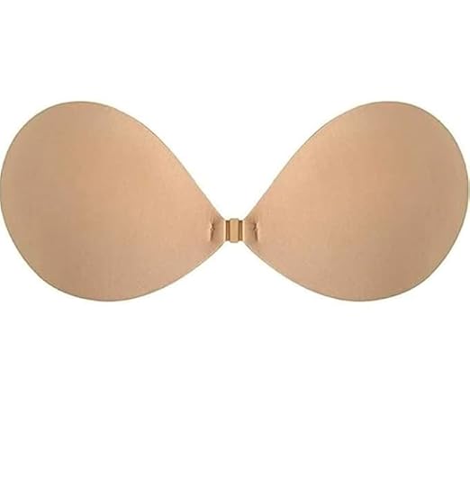 Push-Up Bra, Wire-Free, Nude, Silicone Backless (in, Cup Band, A, Beign)