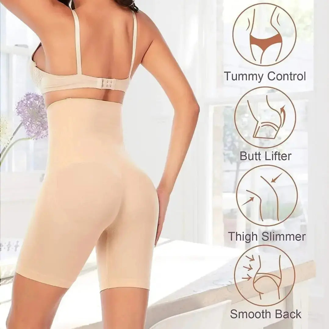 4-in-1 Seamless Body Shaper - Tummy, Thighs, Hips Slimming Shapewear for Women
