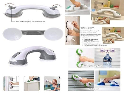 Plastic Bathroom Helping Handle Bathroom Toilet Old Age People Disability Grip Handle Bathroom Grab Bar, Strong Suction Shower Handle Without Drilling