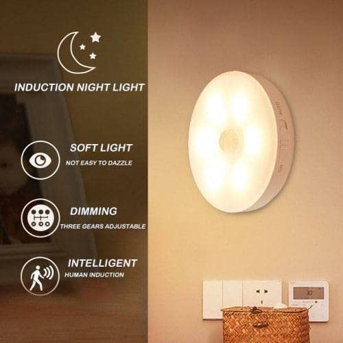 Motion Sensor Light for Home with USB Charging 2ps Magnetic Adsoption 1ps LED Light Motion Sensor Rechargeable Light