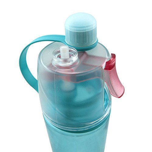 Polypropylene 2 In 1 Drink & Mist Water Bottle | Spray Water Bottle, 600 Ml (multicolor)