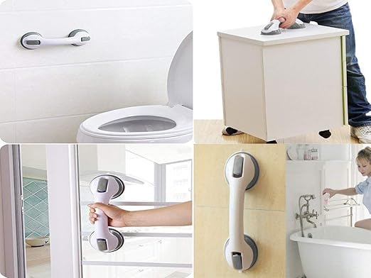 Plastic Bathroom Helping Handle Bathroom Toilet Old Age People Disability Grip Handle Bathroom Grab Bar, Strong Suction Shower Handle Without Drilling