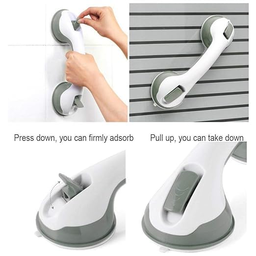 Plastic Bathroom Helping Handle Bathroom Toilet Old Age People Disability Grip Handle Bathroom Grab Bar, Strong Suction Shower Handle Without Drilling