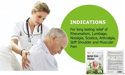 Herbal Knee Patches Fast Relieving Adhesive Self-Heating Wormwood Therapy Knee Pain Relieve Plaster Sticker Highly Effective Natural Remedies