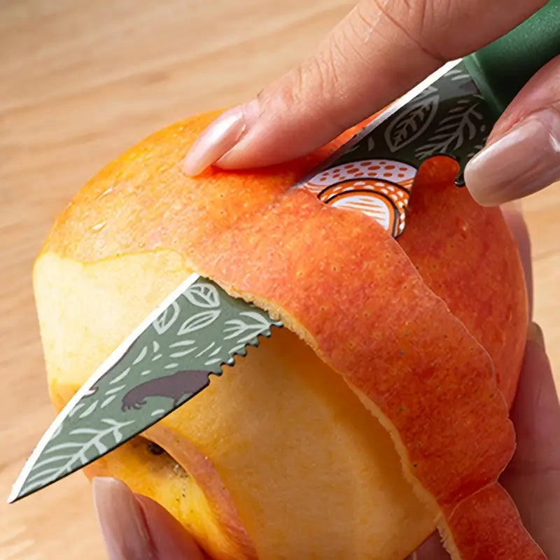 3 Pieces Stainless Steel Colour Printed Knife