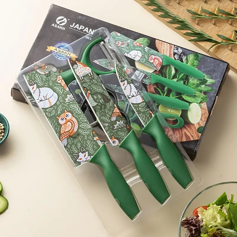 3 Pieces Stainless Steel Colour Printed Knife