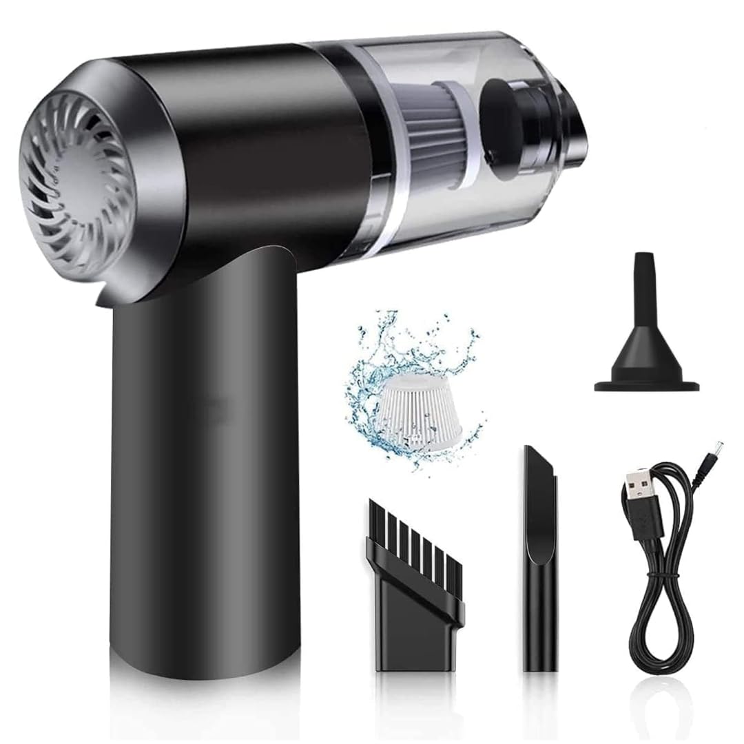 Car Vacuum Cleaner 3 in 1 with 3 Attachments & Blower | Cordless Handheld Vacuum Cleaner for Wet & Dry Cleaning for...
