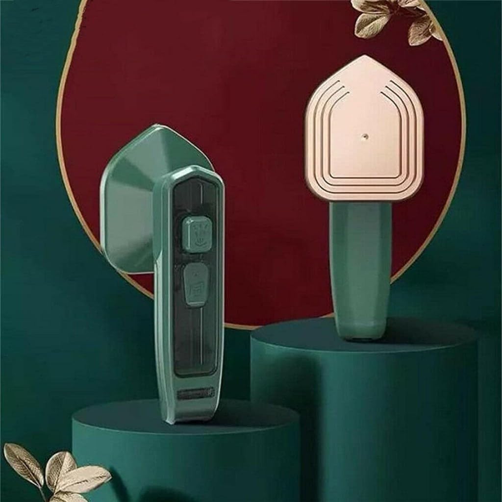 Garment Steamer Iron, Portable Fabric Steamer with Dual Temperature Control, Green