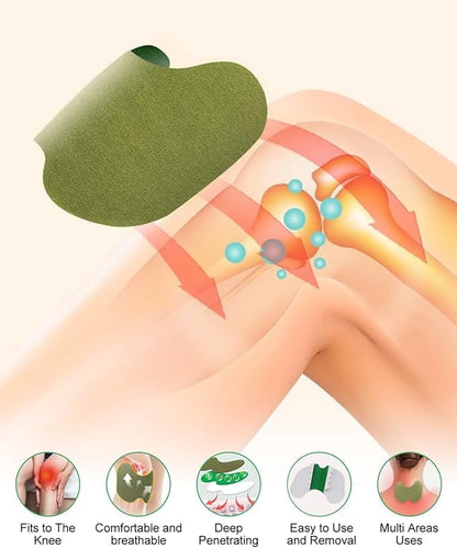 Adhesive Knee Patches Made with Natural Herbs for Wellness (10 Patches)