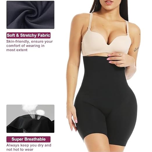 AGARO Women's Tummy Tucker High Waist Shape wear with Anti Rolling Strip Panties