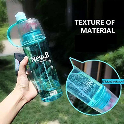 Polypropylene 2 In 1 Drink & Mist Water Bottle | Spray Water Bottle, 600 Ml (multicolor)