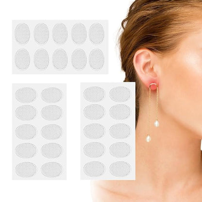 Ear Lobe Support Patches: Invisible Earring Lobe Support Patches PACK OF 100