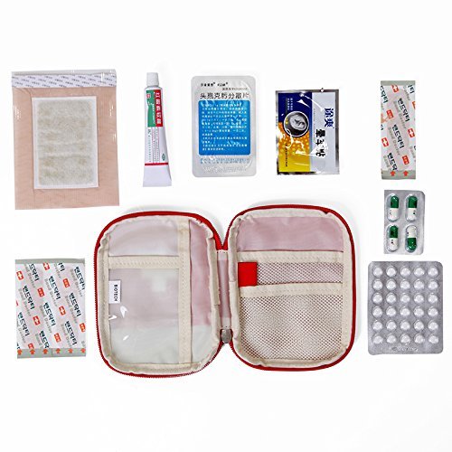 Mini First Aid Kit Travel Pouch Medicine Storage Bag