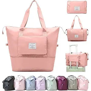 nylon 22 Cms Duffle Bag(Foldable Travel Duffle_Pink)