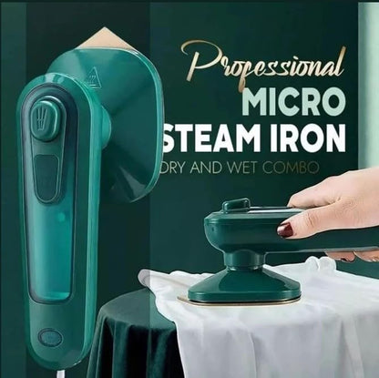 Garment Steamer Iron, Portable Fabric Steamer with Dual Temperature Control, Green