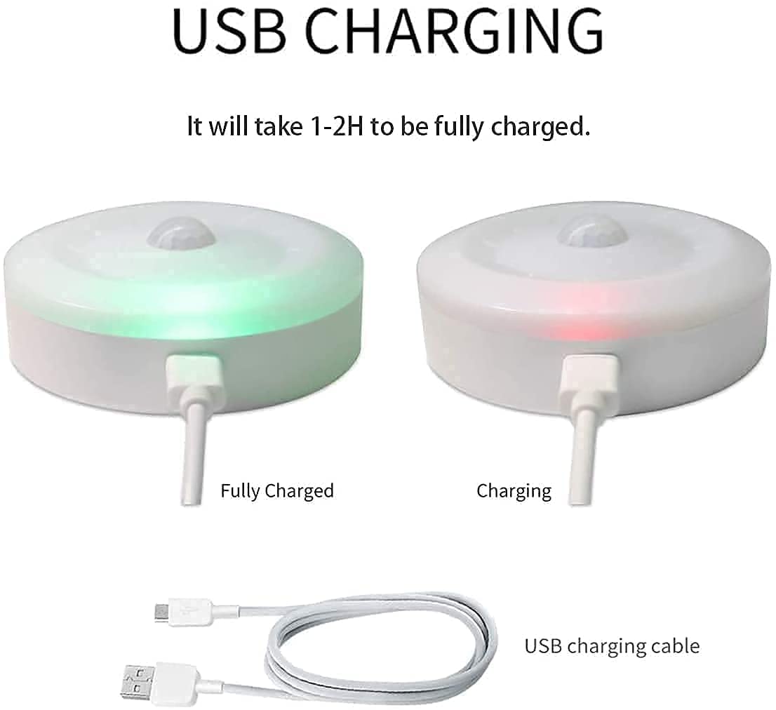 Motion Sensor Light for Home with USB Charging 2ps Magnetic Adsoption 1ps LED Light Motion Sensor Rechargeable Light