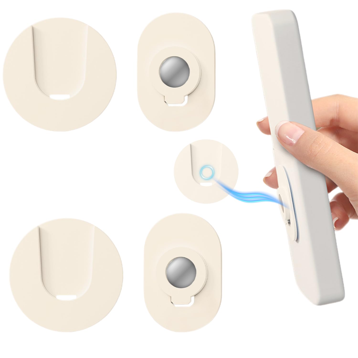 Self-Adhesive Magnetic Remote Control Holder Wall Mount – No Drilling, Non-Marking Tape, Universal Organizer Stand for AC, TV, Fan Remote &...