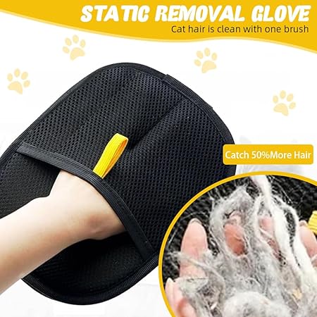 Pet Hair Removal Gloves Static Pet Hair Catcher Pet Hair Removal Mitt, 9.85x8.46inches