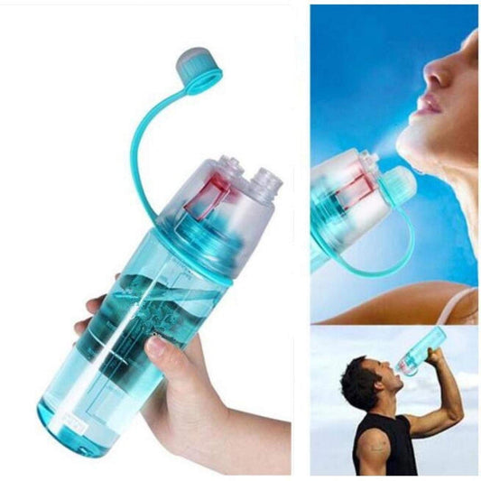 Polypropylene 2 In 1 Drink & Mist Water Bottle | Spray Water Bottle, 600 Ml (multicolor)