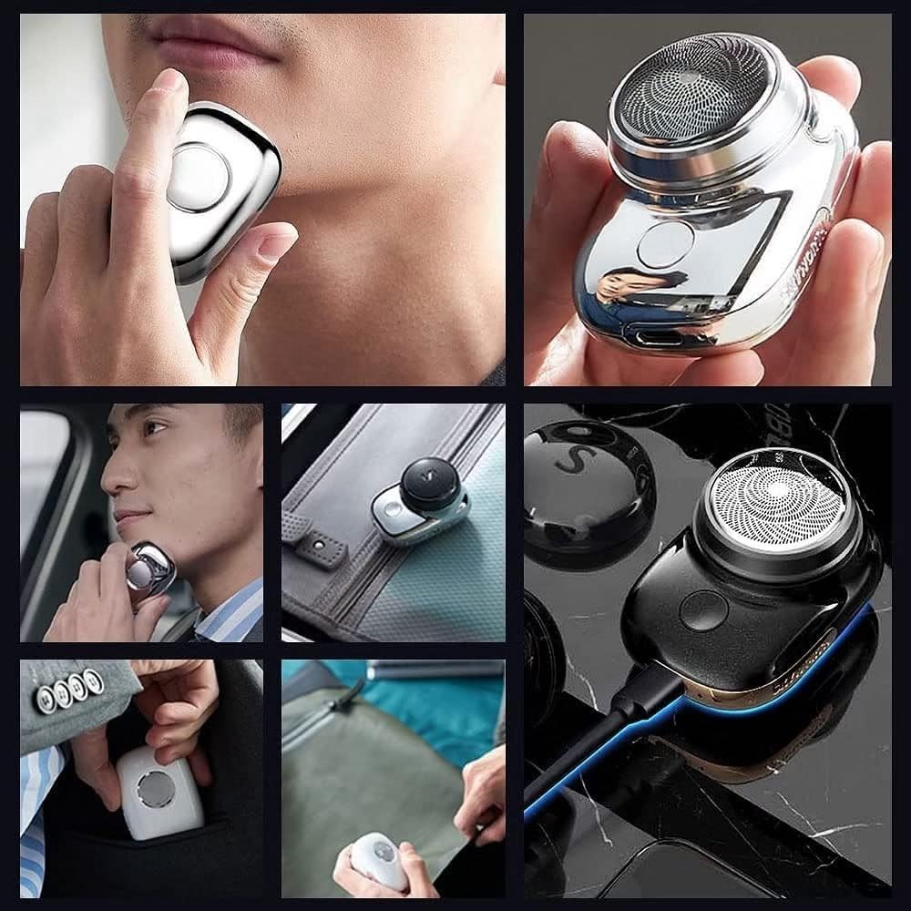 New Upgrade Mini Electric Razor Shavers For Men, Rechargeable Shaver Easy One-Button Use Suitable For Home,Car,Travel Christmas Gifts