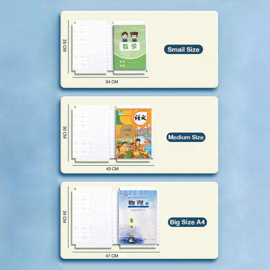 Transparent Paper Sticker Book Cover Film Book Binding Cover [30 Pcs- 3 Different Sizes -10 Each] Waterproof Self-Adhesive Book Cover for Office...