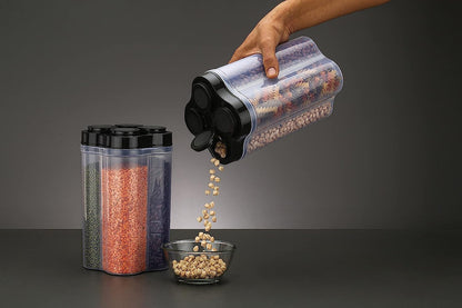 Airtight Transparent 4 Section Container 2500ml