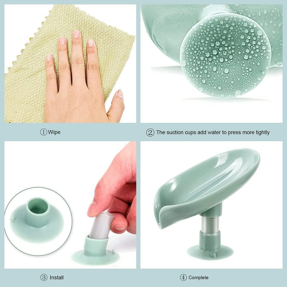 Sigma Leaf-Shape Self Draining Soap Dish Holder