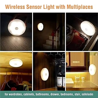 Motion Sensor Light for Home with USB Charging 2ps Magnetic Adsoption 1ps LED Light Motion Sensor Rechargeable Light