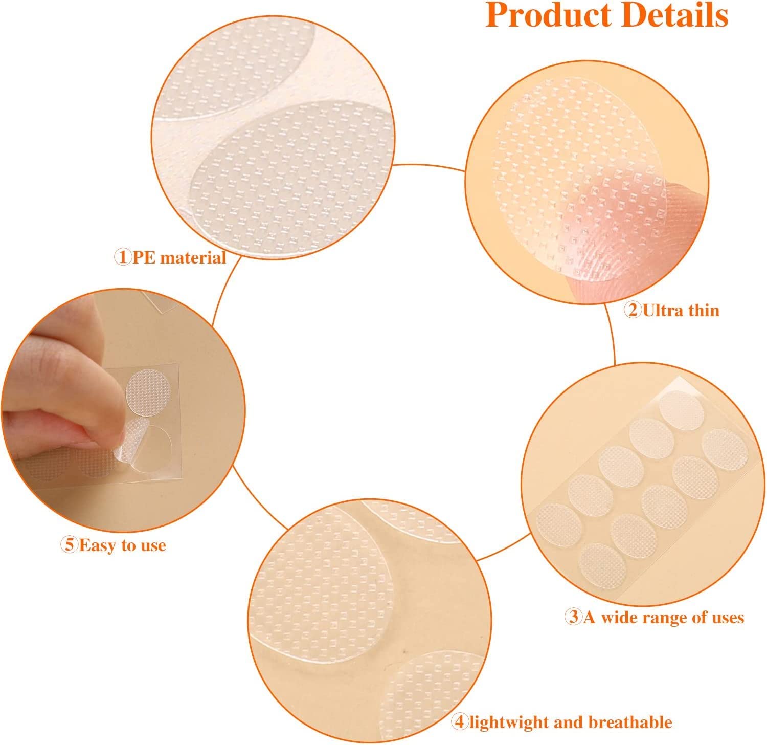 Ear Lobe Support Patches: Invisible Earring Lobe Support Patches PACK OF 100