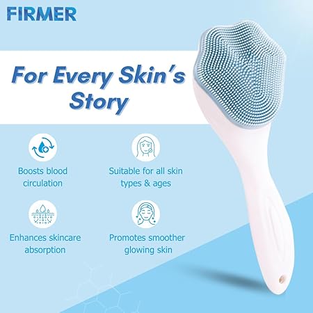 Silicone Face Brush for Daily Cleansing & Exfoliation