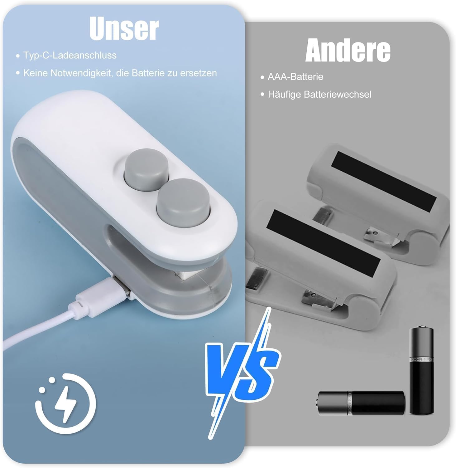 Portable Mini Sealing Machine 2 in 1 USB Rechargeable Magnetic Heat Sealing & Cutting Bag Sealer, Plastic Bags Sealing Machine