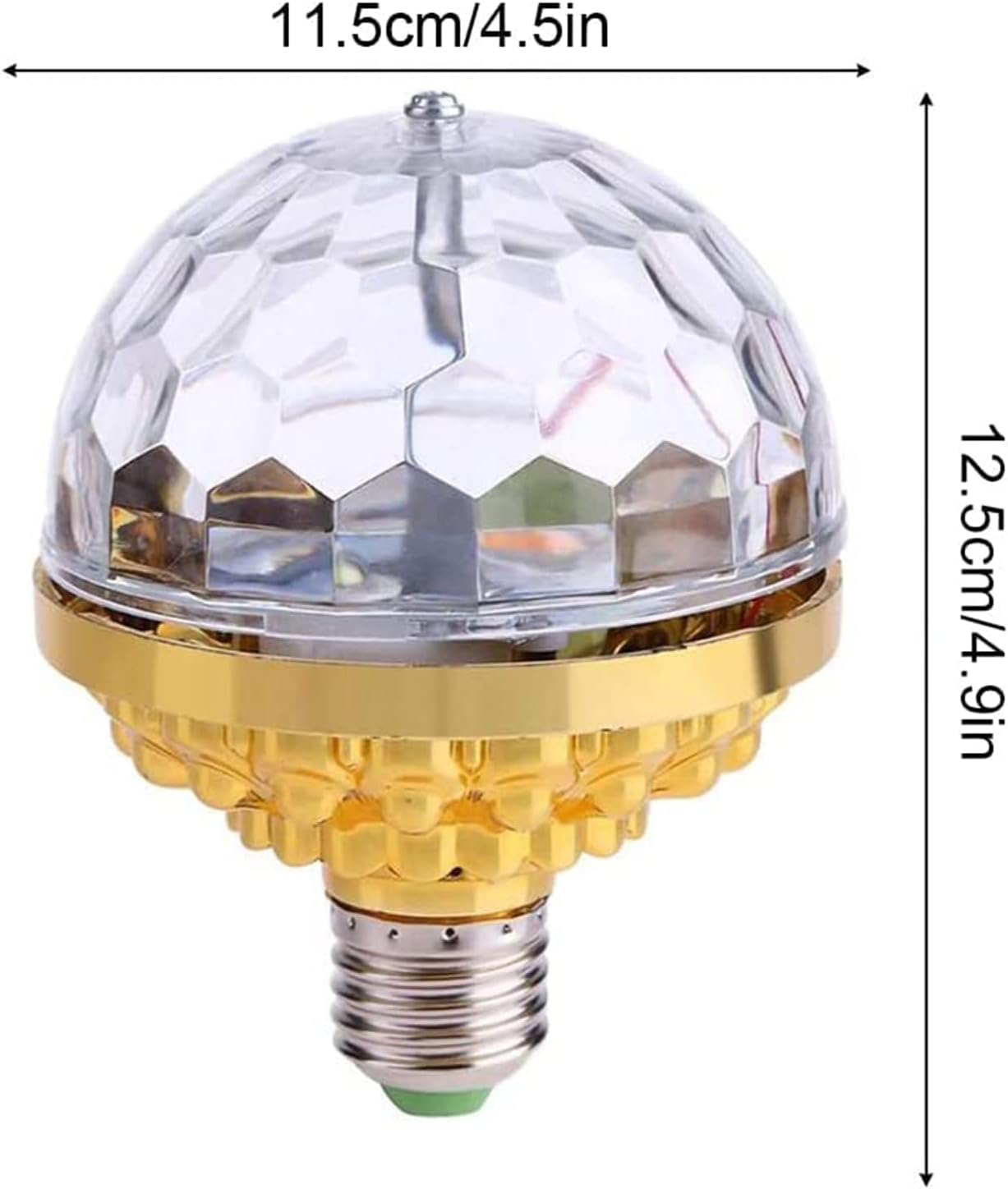 Colorful Rotating Magic Ball Light, Colorful Disco Rotating Magic Ball Light Bulb with Sockets