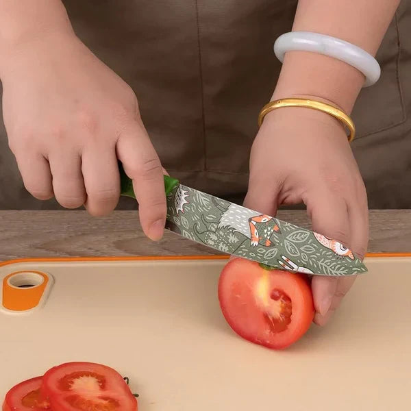 3 Pieces Stainless Steel Colour Printed Knife