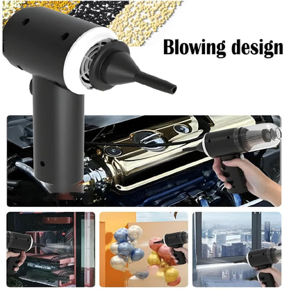 Car Vacuum Cleaner 3 in 1 with 3 Attachments & Blower | Cordless Handheld Vacuum Cleaner for Wet & Dry Cleaning for...