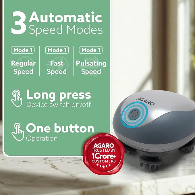 AGARO Scalp Massager, Stress Relief & Relaxation