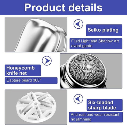 New Upgrade Mini Electric Razor Shavers For Men, Rechargeable Shaver Easy One-Button Use Suitable For Home,Car,Travel Christmas Gifts