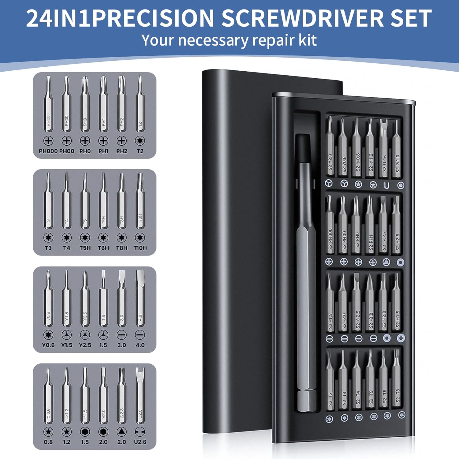 24-in-1 Precision Screwdriver Set – Magnetic Mini Repair Tool Kit