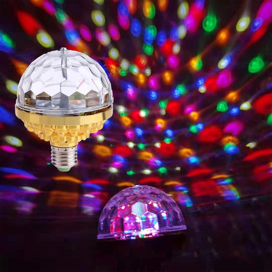 Colorful Disco Rotating Magic Ball Light Bulb with Sockets