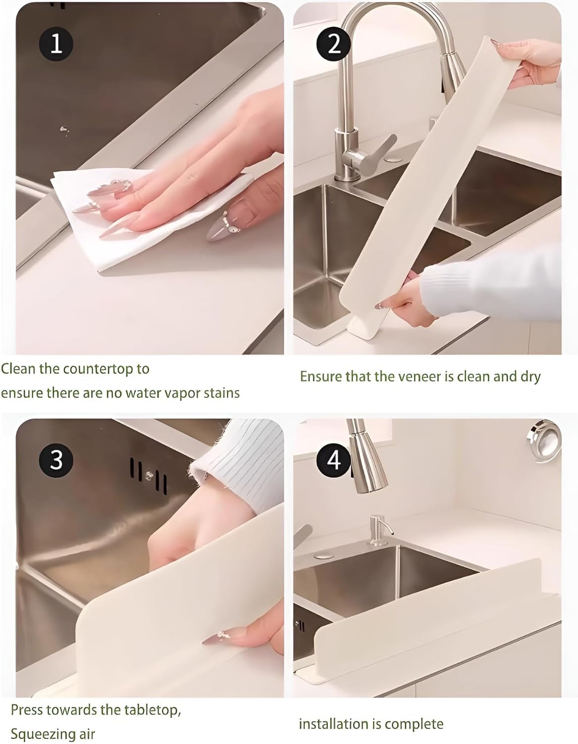 Sink Splash Guard In Kitchen Pack Of 1 | Silicone Splash Guard for Kitchen Island, Countertop, Stove & Sink Protection – Oil, Water, Stain Resistant, Easy Clean, Durable (1)