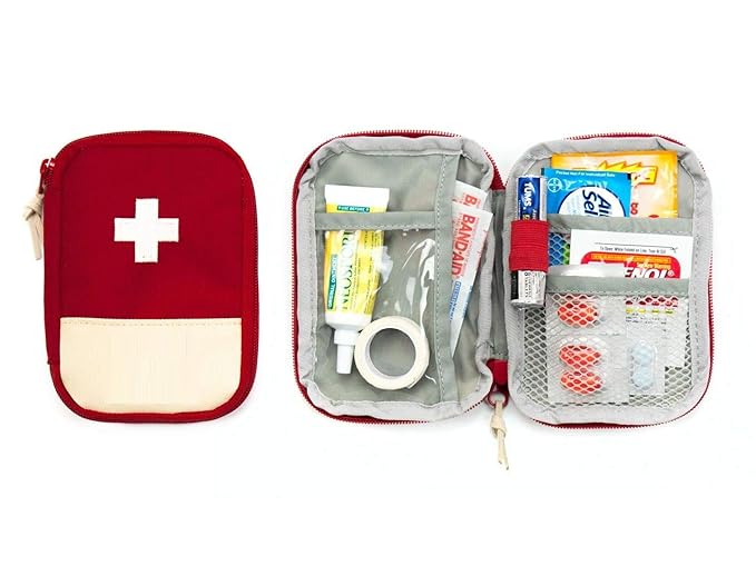 Mini First Aid Kit Travel Pouch Medicine Storage Bag