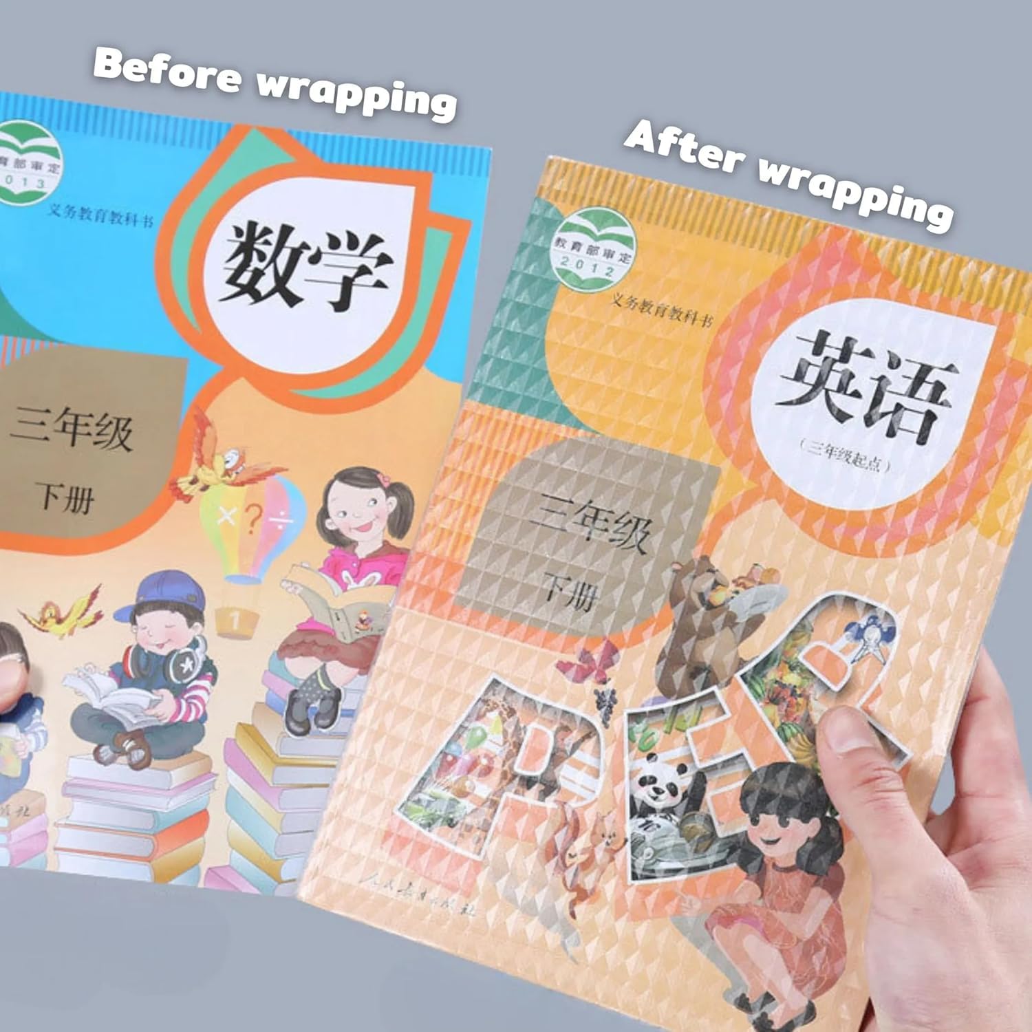 Transparent Paper Sticker Book Cover Film Book Binding Cover [30 Pcs- 3 Different Sizes -10 Each] Waterproof Self-Adhesive Book Cover for Office...