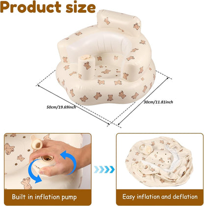 Inflatable Baby Floor Seat with Built in Air Pump