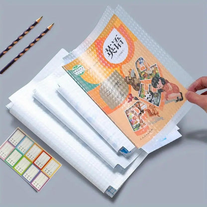 Transparent Paper Sticker Book Cover Film Book Binding Cover [30 Pcs- 3 Different Sizes -10 Each] Waterproof Self-Adhesive Book Cover for Office...