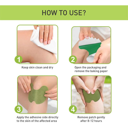 Adhesive Knee Patches Made with Natural Herbs for Wellness (10 Patches)