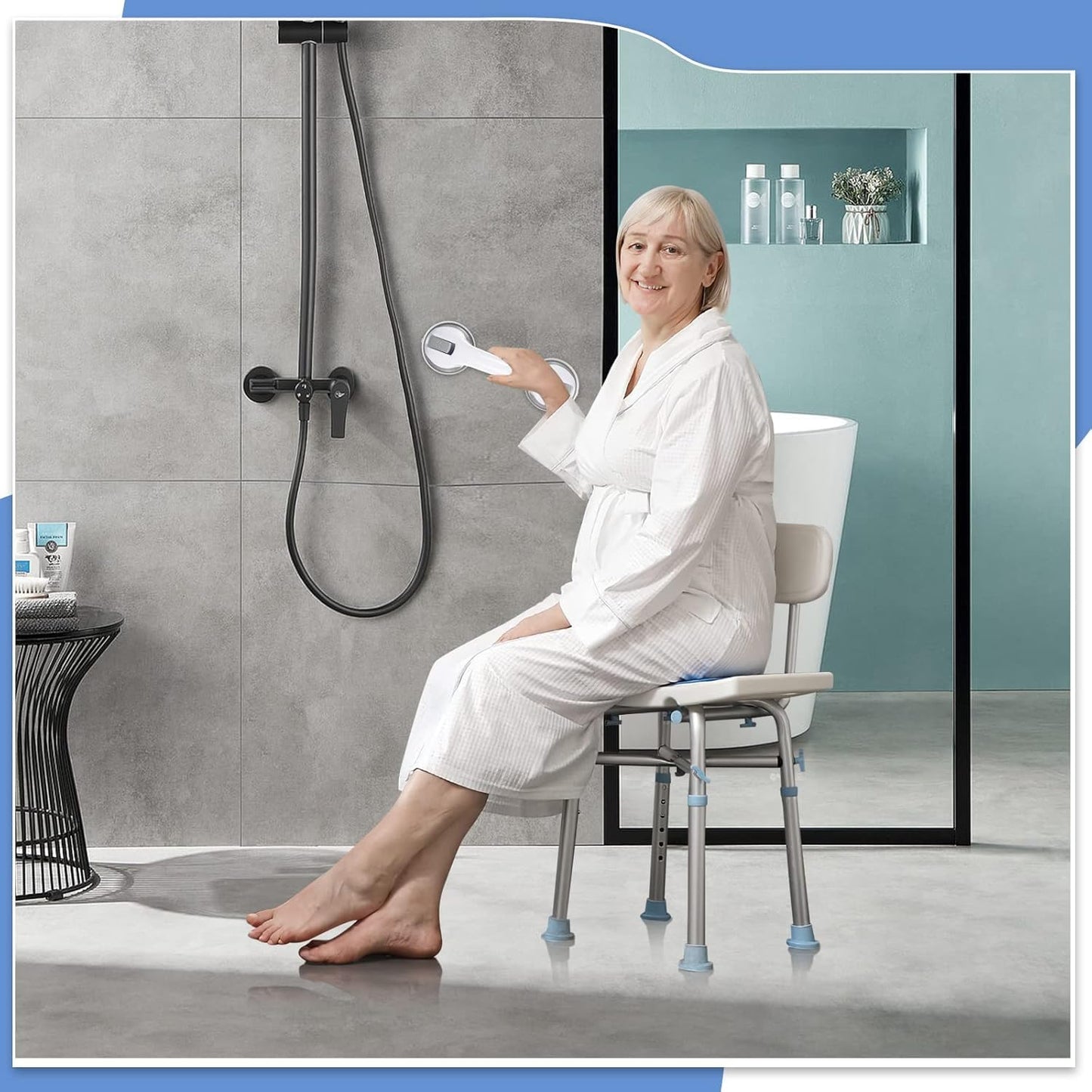 Helping Handle Bathroom Suction Grab Bar Rail for Safety