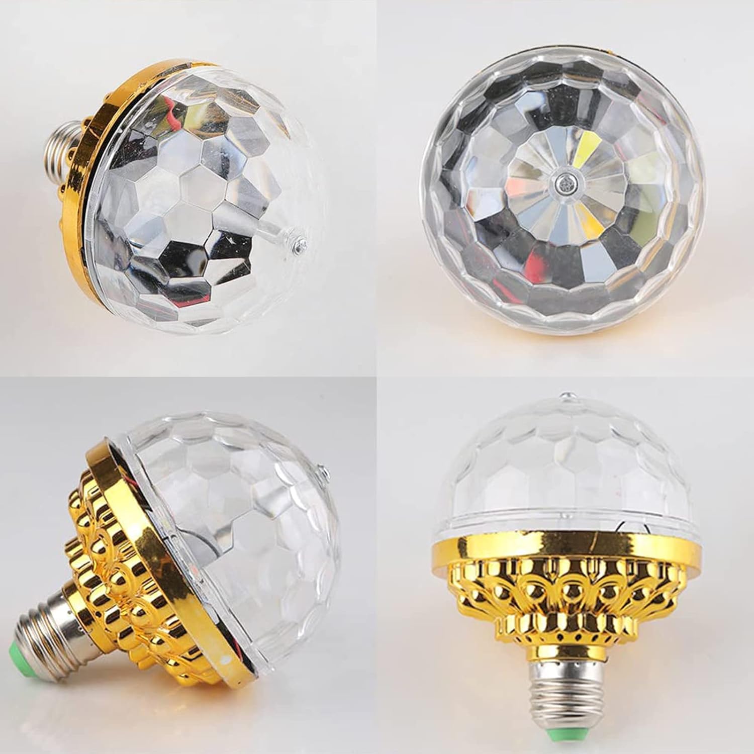Colorful Rotating Magic Ball Light, Colorful Disco Rotating Magic Ball Light Bulb with Sockets