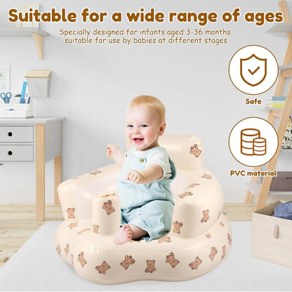 Inflatable Baby Floor Seat with Built in Air Pump