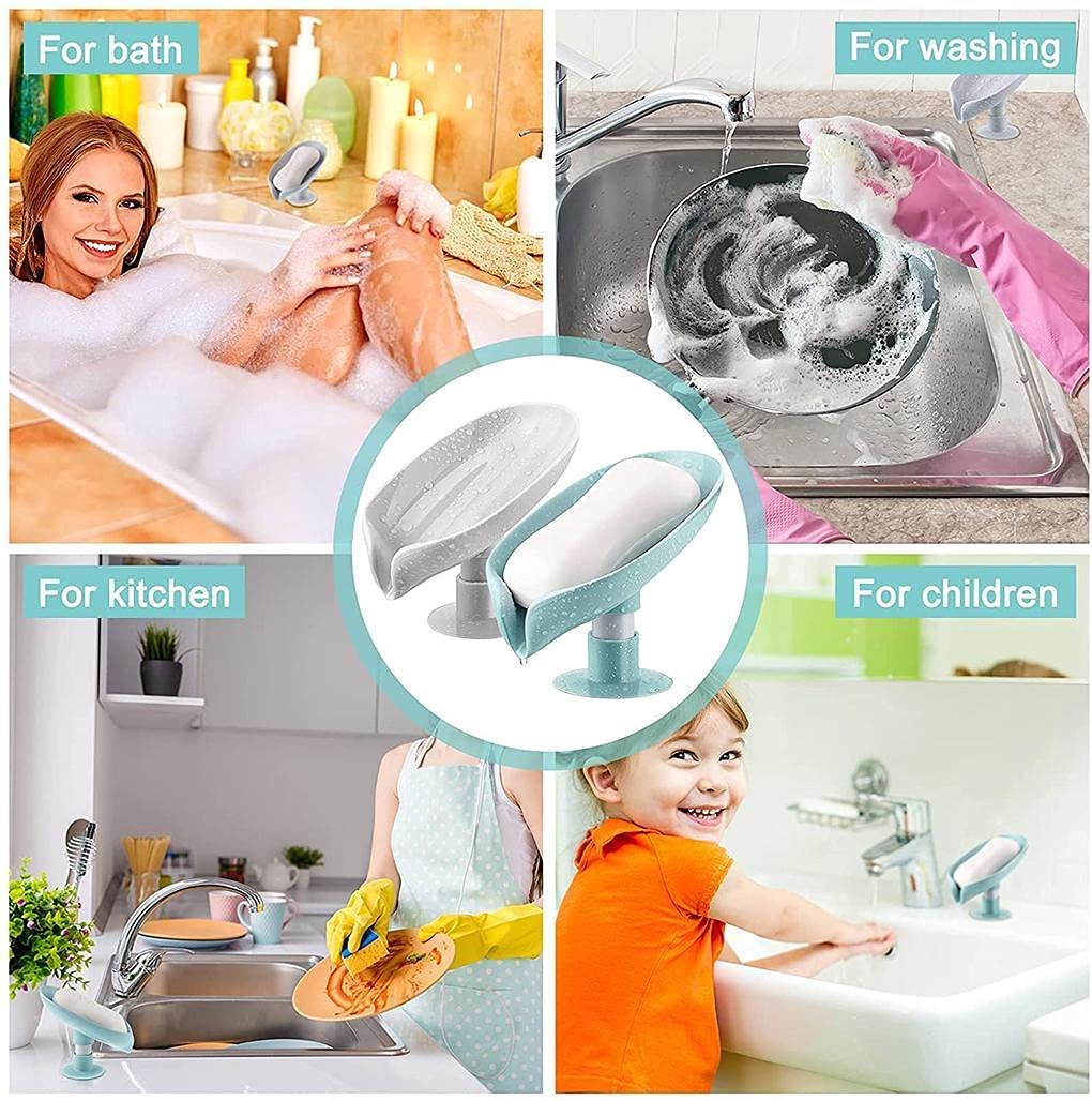 Sigma Leaf-Shape Self Draining Soap Dish Holder
