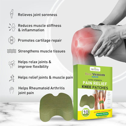 Adhesive Knee Patches Made with Natural Herbs for Wellness (10 Patches)