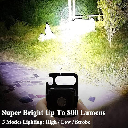 LED Flashlights, Rechargeable Torch with Lighter,Whistles,Screwdriver & Bottle Opener.